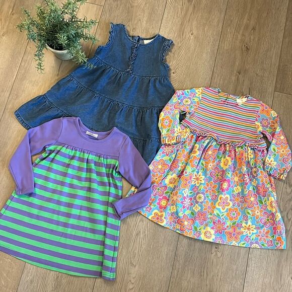 Hanna Andersson Other - ((3 PIECE)) HANNA ANDERSSON SUMMER DRESS BUNDLE SIZE 3 & 4